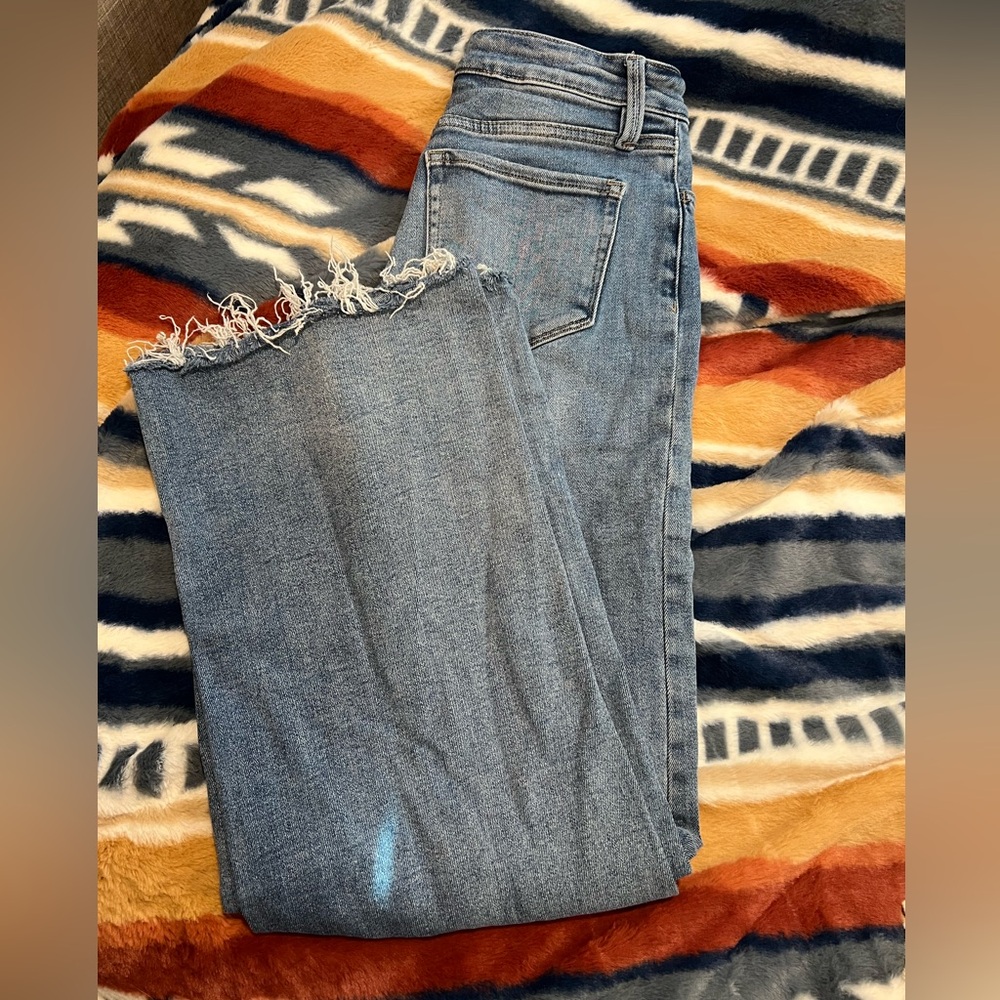 Moco Boutique - Planning Ahead Tummy Control Wide Leg Jeans Size 27/5